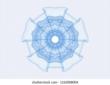 Light blue passport money style rossete