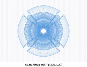Light blue passport money style rossete