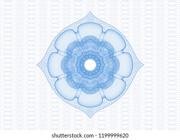 Light blue passport money style rossete
