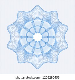 Light blue passport money style rossete
