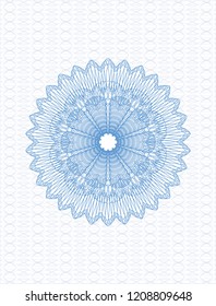 Light blue passport money style rossete