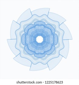 Light blue passport money style rossete