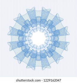 Light blue passport money style rossete