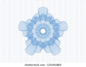 Light blue passport money style rossete