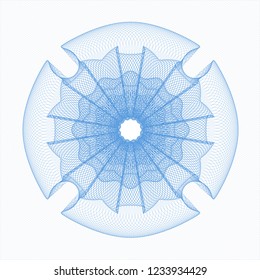 Light blue passport money style rossete