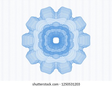 Light blue passport money style rossete