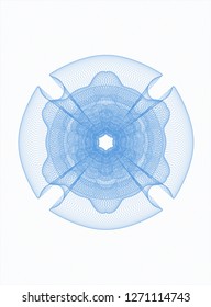 Light blue passport money style rosette
