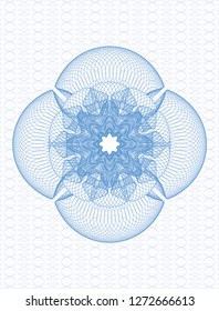 Light blue passport money style rosette