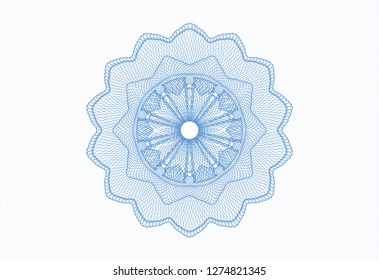 Light blue passport money style rosette