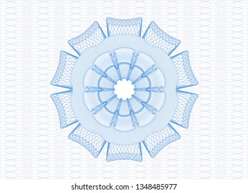 Light blue passport money style rosette