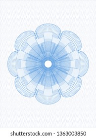 Light blue passport money style rosette
