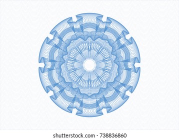 Light blue passport money style rossete