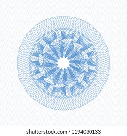 Light blue passport rosette