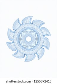 Light blue passport rosette