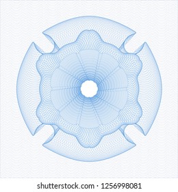 Light blue passport rosette