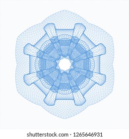 Light blue passport rosette