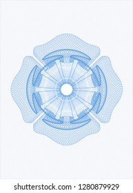 Light blue passport rosette