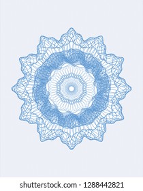 Light blue passport rosette