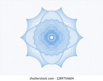 Light blue passport rosette