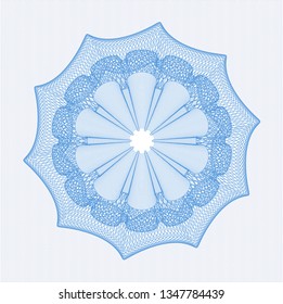 Light blue passport rosette