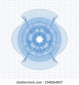 Light blue passport rosette