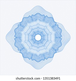Light blue passport rosette