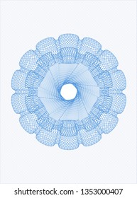 Light blue passport rosette
