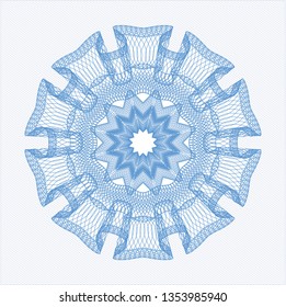 Light blue passport rosette