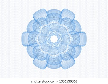 Light blue passport rosette