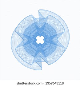 Light blue passport rosette