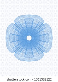 Light blue passport rosette