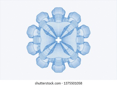 Light blue passport rosette