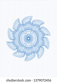Light blue passport rosette