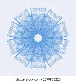 Light blue passport rosette