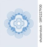 Light blue passport rosette. Vector Illustration. Detailed. 