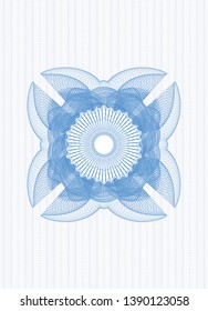 Light blue passport rosette. Vector Illustration. Detailed.