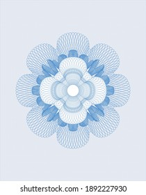 Light blue passport rosette. Vector Illustration. Detailed. 