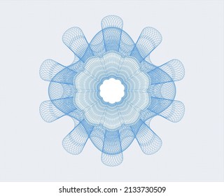 Light blue passport rosette. Vector Illustration. Detailed. 