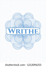 Light blue passport rossete with text Writhe inside Light blue passport rossete with text Writhe inside