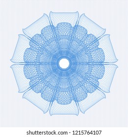 Light blue passport style rosette