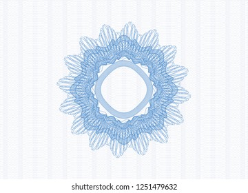 Light blue passport style rosette