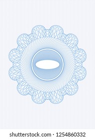 Light blue passport style rosette