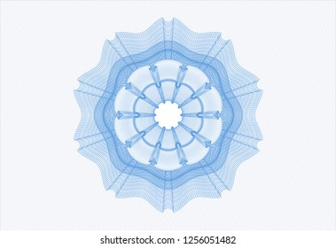 Light blue passport style rosette