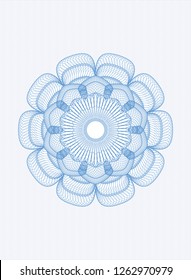 Light blue passport style rosette