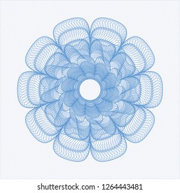 Light blue passport style rosette