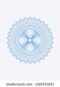 Light blue passport style rosette