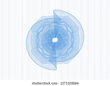 Light blue passport style rosette