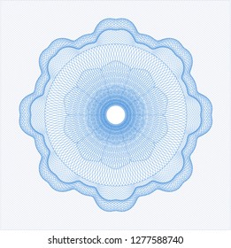 Light blue passport style rosette