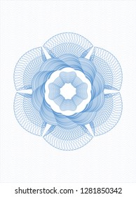 Light blue passport style rosette