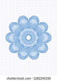 Light blue passport style rosette
